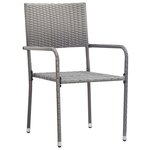 vidaXL Ensemble de jardin 3 pièces gris poly rattan