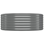 vidaXL Lit surélevé de jardin Acier enduit de poudre 322x100x36cm gris