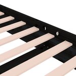 vidaXL Cadre de lit sans matelas noir bois massif 140x190 cm