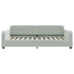 vidaXL Lit de jour avec gigogne sans matelas gris clair 80x200 cm