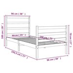 vidaXL Cadre de lit sans matelas bois massif