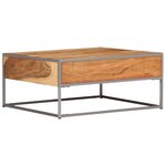 vidaXL Table basse 75x75x35 cm Bois solide d'acacia