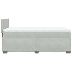 vidaXL Sommier à lattes de lit et matelas Gris clair 90x200 cm Velours