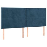 vidaXL Cadre de lit sans matelas bleu foncé 200x200 cm velours