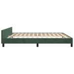 vidaXL Cadre de lit sans matelas vert foncé velours