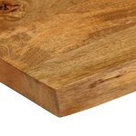 vidaXL Dessus de table 70x60x3 8 cm bord vivant bois massif manguier