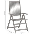 vidaXL Chaises inclinables de jardin lot de 2 et coussins Bois acacia