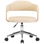 vidaXL Chaises pivotantes à manger lot de 4 crème similicuir