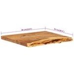 vidaXL Dessus de meuble-lavabo de salle de bain Acacia 58x52x3 8 cm