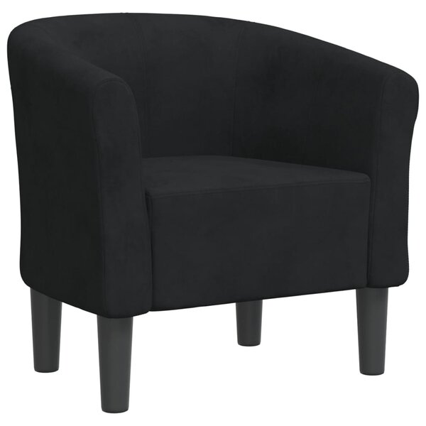 vidaXL Fauteuil cabriolet noir velours