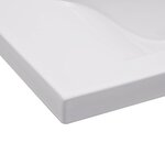 vidaXL Lavabo encastré 81 x 39 5 x 18 5 cm Céramique Blanc