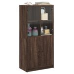 vidaXL Buffet haut avec portes chêne marron bois d'ingénierie