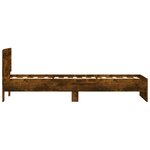 vidaXL Cadre de lit sans matelas avec tête de lit chêne fumé 90x190 cm