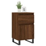 vidaXL Buffets 2 Pièces chêne marron 40x35x70 cm bois d'ingénierie