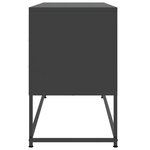 vidaXL Meuble TV noir 100 5x39x60 5 cm acier