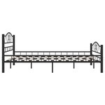 vidaXL Cadre de lit sans matelas noir acier 180x200 cm