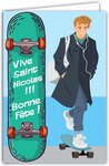 Carte vive saint nicolas bonne fête 6 décembre avec enveloppe blanche 12x17 5cm