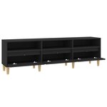 vidaXL Meuble TV noir 150x30x44 5 cm bois d'ingénierie