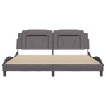 vidaXL Cadre de lit sans matelas gris 180x200 cm similicuir