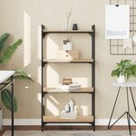 vidaXL Bibliothèque à 4 niveaux chêne sonoma 60x30x120 cm