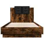 vidaXL Cadre de lit sans matelas chêne fumé 75x190 cm