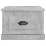 vidaXL Table basse gris béton 50x50x35 cm bois d'ingénierie