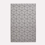 Tapis extérieur terrasse réversible - Tapis de jardin imperméable et résistant UV - Luna - Gris- 180x270 cm - HOMESCAPES