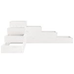 vidaXL Jardinière 4 niveaux 106x104 5x36 cm blanc bois de pin massif