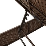 vidaXL Chaises longues avec coussins lot de 2 marron résine tressée