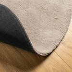 vidaXL Tapis HUARTE à poils courts doux et lavable sable Ø 200 cm