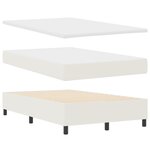 vidaXL Lit avec Sommier avec Matelas & LED Crème 120x200 cm Tissu en Velours Côtelé