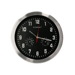 Q-connect horloge murale - Métallique - Diamètre 35 cm - Noir