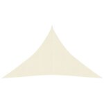 vidaXL Voile d'ombrage 160 g/m² Crème 2 5x2 5x3 5 m PEHD