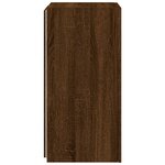 vidaXL Meuble TV mural avec lumières LED chêne marron 30 5x35x70 cm