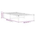 vidaXL Cadre de lit métal sans matelas noir 100x190 cm