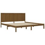 vidaXL Cadre de lit Marron miel Bois de pin massif 200x200 cm