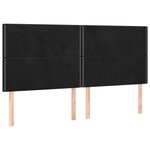 vidaXL Cadre de lit sans matelas noir 200x200 cm velours