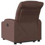 vidaXL Fauteuil inclinable électrique marron similicuir
