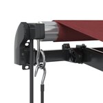 vidaXL Auvent rétractable automatique avec LED bordeaux 500x300 cm