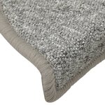 vidaXL Tapis de marches d'escalier 15 Pièces Gris clair 56x17x3 cm
