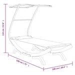 vidaXL Lit repos et auvent 100x190x134cm Bois courbé massif Anthracite