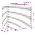 vidaXL Jardinière cire marron 90x40x72 cm bois de pin massif
