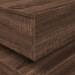vidaXL Table basse avec lumières LED chêne marron 50x50x40 cm
