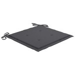 vidaXL Chaises de jardin avec coussins anthracite lot de 8 Teck massif