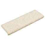vidaXL Tapis d'escalier 15 Pièces 65x21x4 cm Blanc