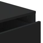vidaXL Commode d'angle noir 80x41x58 cm bois d'ingénierie