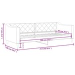 vidaXL Lit de repos sans matelas gris clair 90x190 cm tissu