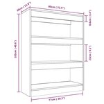 vidaXL Bibliothèque/Séparateur de pièce chêne marron bois d'ingénierie