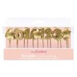 30 bougies d'anniversaire étoiles dorées