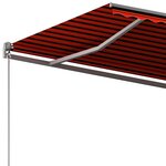 vidaXL Auvent automatique sur pied 400x300 cm Orange/marron